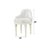 Dorothy Ivory Vanity Chair W/Swivel - Ornate Home