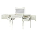 Dorothy Ivory Vanity Desk & Mirror - Ornate Home