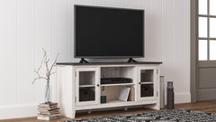 Dorrinson Antique White & Gray 60" TV Stand - Ornate Home