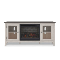Dorrinson Antique White & Gray 60" TV Stand - Ornate Home