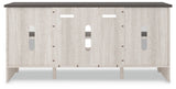 Dorrinson Antique White & Gray 60" TV Stand - Ornate Home