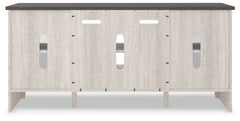 Dorrinson Antique White & Gray 60" TV Stand - Ornate Home