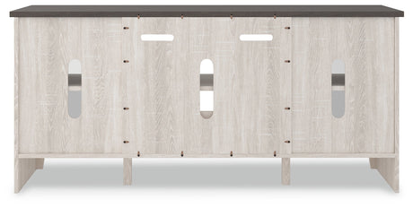 Dorrinson Antique White & Gray 60" TV Stand - Ornate Home