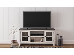Dorrinson Antique White & Gray 60" TV Stand - Ornate Home
