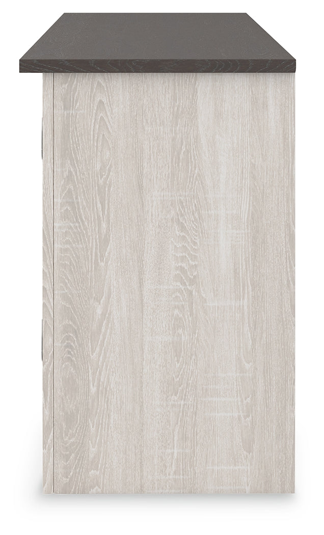 Dorrinson Antique White & Gray 60" TV Stand - Ornate Home