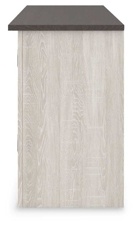 Dorrinson Antique White & Gray 60" TV Stand - Ornate Home