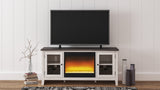 Dorrinson Black 60" TV Stand with Electric Fireplace (Online Special Price) - Ornate Home