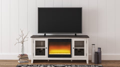 Dorrinson Black 60" TV Stand with Electric Fireplace - Ornate Home