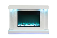 Dorrit White 55" Electric Fireplace - Ornate Home