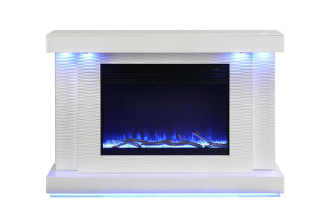 Dorrit White 55" Electric Fireplace - Ornate Home