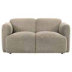 Dorset Brown 2-piece Upholstered Round Track Arm Sofa Set - Ornate Home