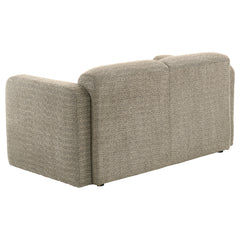 Dorset Brown 2-piece Upholstered Round Track Arm Sofa Set - Ornate Home