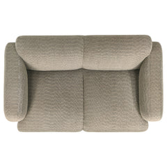 Dorset Brown 2-piece Upholstered Round Track Arm Sofa Set - Ornate Home