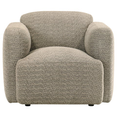 Dorset Brown 3-piece Upholstered Round Track Arm Sofa Set - Ornate Home