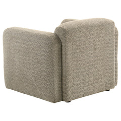 Dorset Brown 3-piece Upholstered Round Track Arm Sofa Set - Ornate Home