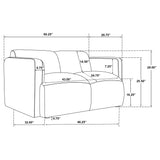 Dorset Brown 3-piece Upholstered Round Track Arm Sofa Set - Ornate Home