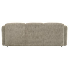 Dorset Brown Fabric Upholstered Round Track Arm Sofa - Ornate Home