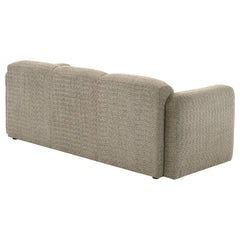Dorset Brown Fabric Upholstered Round Track Arm Sofa - Ornate Home