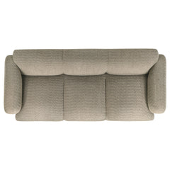 Dorset Brown Fabric Upholstered Round Track Arm Sofa - Ornate Home