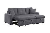 Dorset Dark Gray Pull Out Sofa Bed w/ Reversible Storage Chaise - Ornate Home