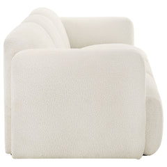 Dorset White 2-piece Upholstered Round Track Arm Sofa Set - Ornate Home
