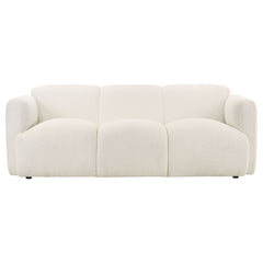 Dorset White 3-piece Upholstered Round Track Arm Sofa Set - Ornate Home