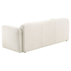 Dorset White 3-piece Upholstered Round Track Arm Sofa Set - Ornate Home