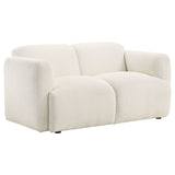 Dorset White 3-piece Upholstered Round Track Arm Sofa Set - Ornate Home