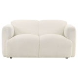 Dorset White 3-piece Upholstered Round Track Arm Sofa Set - Ornate Home