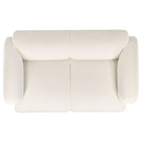 Dorset White 3-piece Upholstered Round Track Arm Sofa Set - Ornate Home