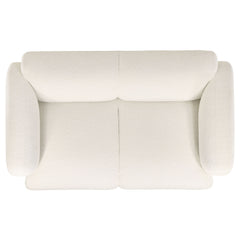 Dorset White 3-piece Upholstered Round Track Arm Sofa Set - Ornate Home