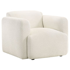 Dorset White 3-piece Upholstered Round Track Arm Sofa Set - Ornate Home