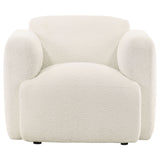 Dorset White 3-piece Upholstered Round Track Arm Sofa Set - Ornate Home