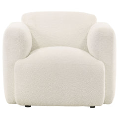 Dorset White 3-piece Upholstered Round Track Arm Sofa Set - Ornate Home
