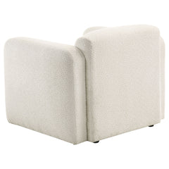 Dorset White 3-piece Upholstered Round Track Arm Sofa Set - Ornate Home