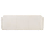Dorset White Fabric Upholstered Round Track Arm Sofa - Ornate Home