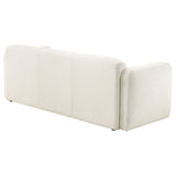 Dorset White Fabric Upholstered Round Track Arm Sofa - Ornate Home