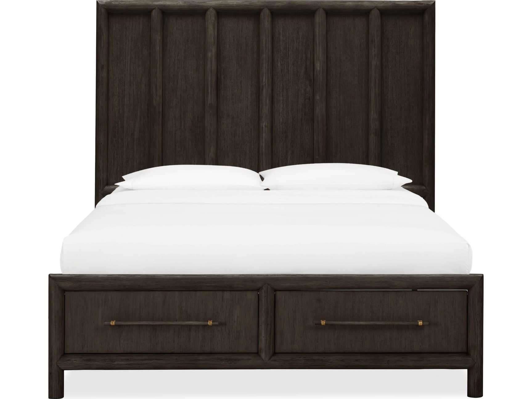 Dorsey Basalt Grey California King Wooden Two Drawer Storage Bed - Ornate Home