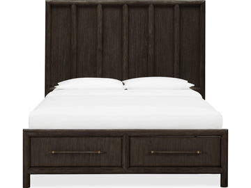Dorsey Basalt Grey California King Wooden Two Drawer Storage Bed - Ornate Home
