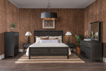 Dorsey Basalt Grey California King Wooden Two Drawer Storage Bed - Ornate Home