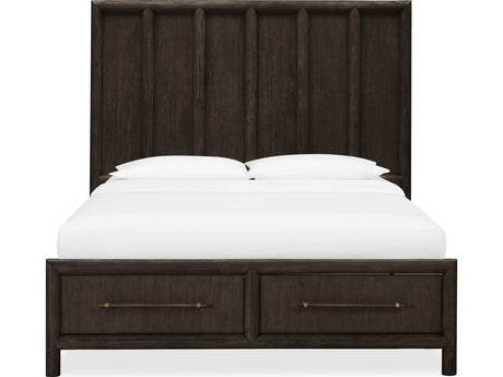 Dorsey Basalt Grey King Wooden Two Drawer Storage Bed - Ornate Home