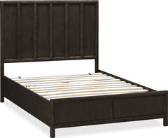 Dorsey Basalt Grey Queen Wooden Panel Bed - Ornate Home