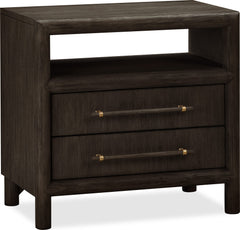 Dorsey Basalt Grey Two Drawer USB - Ornate Home