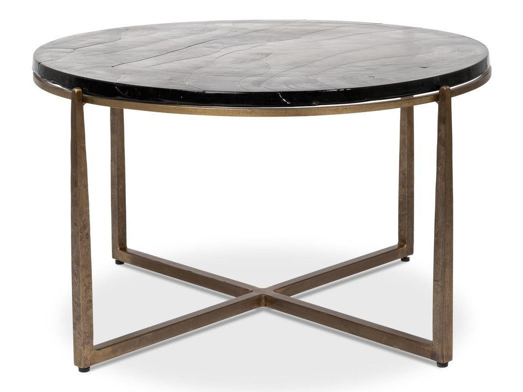 Dorsey Bronze Round Coffee Table - Ornate Home