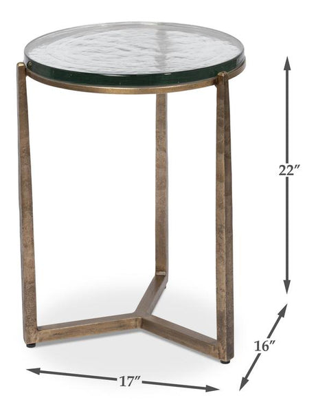 Dorsey Bronze Round Side Table - Ornate Home