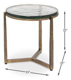 Dorsey Bronze Round Side Table - Ornate Home