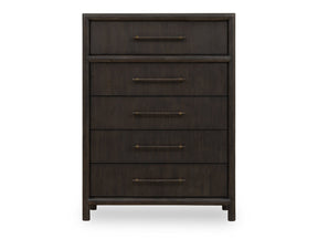 Dorsey Five Drawer Chest in Basalt Grey - Ornate Home