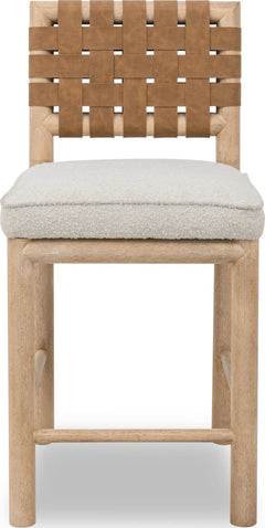 Dorsey Ginger/Ricotta Woven Counter Stool - Ornate Home