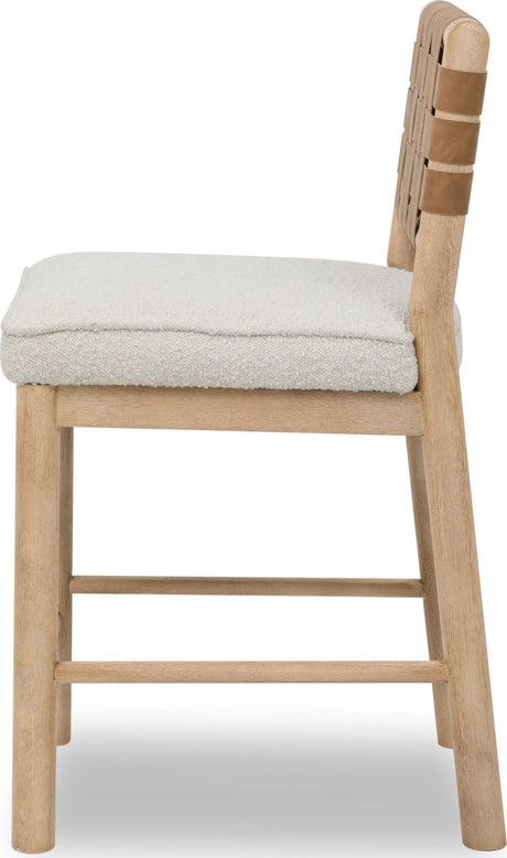 Dorsey Ginger/Ricotta Woven Counter Stool - Ornate Home