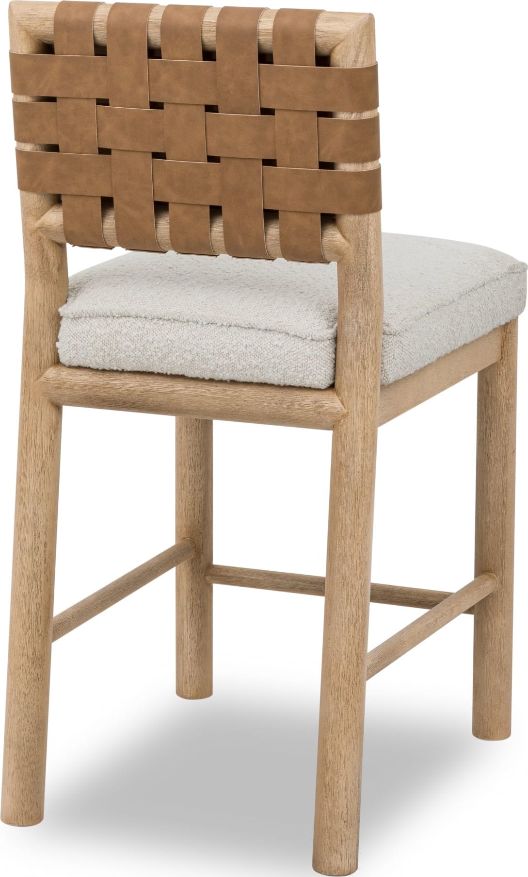 Dorsey Ginger/Ricotta Woven Counter Stool - Ornate Home